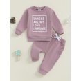 thumbnail image 4 of BemeyourBBs Toddler Baby Boy Girl Spring Fall Winter Outfit Snacks Are My Love Language Sweatshirt And Jogger Pants Set Infant Boys Girls Clothes, 4 of 9