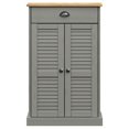 thumbnail image 2 of vidaXL Shoe Cabinet VIGO Grey 60x35x96 cm Solid Wood Pine, 2 of 5