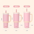 thumbnail image 3 of Ello Oasis Gobelet 30 oz avec Poignée et Paille Rétractable / Tasse en Acier Inoxydable Isolée Réutilisable 100 % Étanche, Cadeaux pour Ados Femmes Hommes / Garde Co, 3 of 9