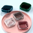 thumbnail image 6 of Simple Sweet Women Girls Solid Color Cosmetic Case Earring Storage Case Rings Container Transparent Jewelry Box Invisible Braces Storage Case PINK SMALL, 6 of 8