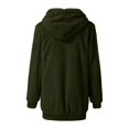 thumbnail image 4 of Womens 2022 Winter Long Sleeve Solid Fuzzy Fleece Open Front Hooded Cardigans Jacket Coats Outerwear with Pocket, 4 of 6