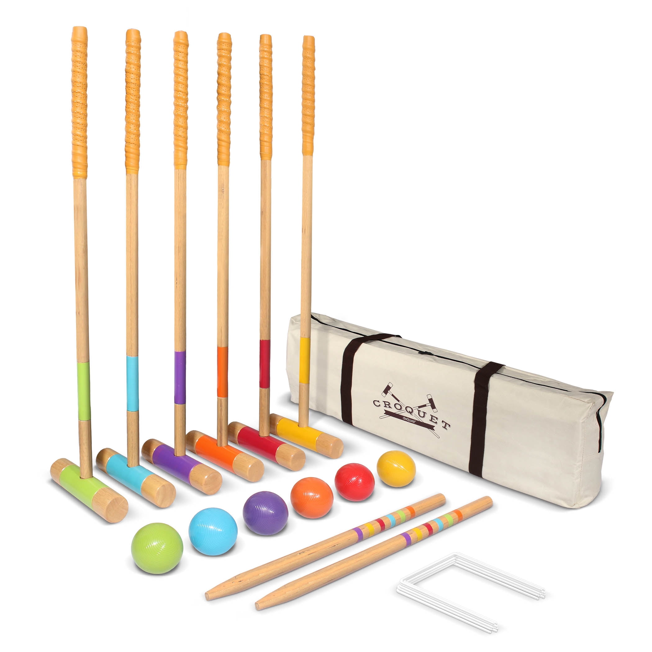 Juegoal Six Player Croquet Set With Drawstring Bag for sale online 