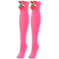 thumbnail image 5 of Ashirexll Knee High Socks for Women, Fuzzy Socks for Women, Extended Knee Length Solid Christmas Bow Ball Warm, 5 of 5