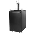 thumbnail image 5 of Beer Kegerator, Full Size Keg Refrigerator With Shelves,Dual Tap Draft Beer Dispenser, Drip Tray & Rail, CO2 Cylinder, 32°F- 50°F Temperature Control, Holds 1/6, 1/4, 1/2 Barrels, Black, 5 of 6