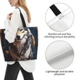 thumbnail image 2 of Yiaed Oil Painting Tribal Wolf Print Handbag for Women Tote Purse Shoulder Bag Large Fashion Hobo Purse Handbag Shopping Tote, 2 of 5