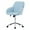 Baby Blue, variant on PORKISS Vanity Chair, Swivel Home Office Chair, Ergonomic Desk Chair with Silver Metal Base, Adjustable Height, Velvet Upholstered Task Chair, Lilac