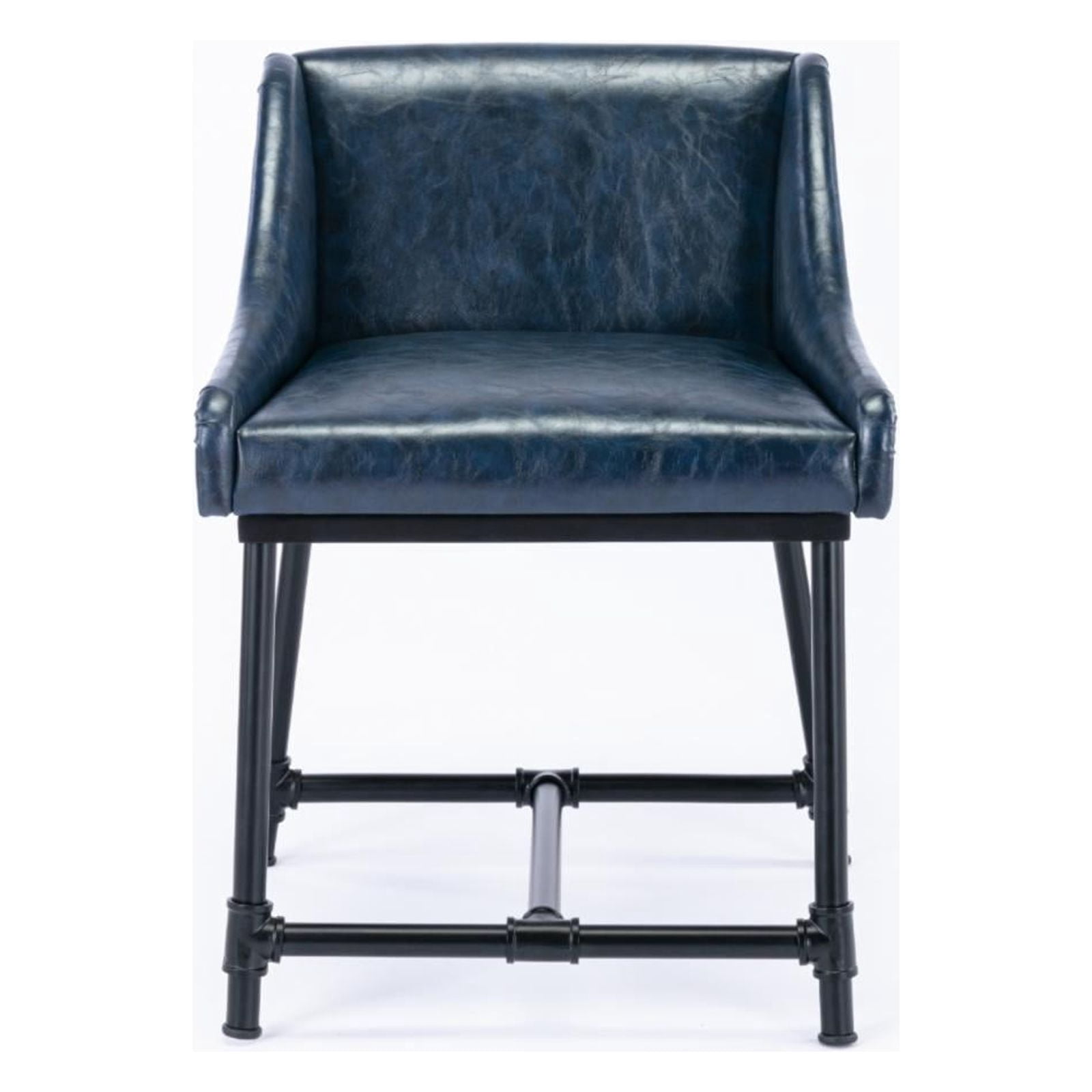 Boraam Parlor Adjustable Height Faux Leather Bar Stool, Burgundy and Black