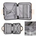 thumbnail image 3 of 2 Piece Travel Luggage Set, Hard Shell Suitcase with Spinner Wheels, 18” Underseat Luggage and 14” Comestic Travel Case with Aluminum Telescopic Handle for Outdoor Travel, Champagne, 3 of 8