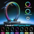 thumbnail image 5 of KDD Headphone Stand, Controller Holder, RGB Gaming Headphone Stand with Cable Organizer for Desktop Organizers, 5 of 8