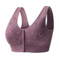 thumbnail image 1 of Aayomet Womens Sports Bras Front Close Bra T Back Plus Size Seamless Unlined Bra for Large Bust (Gray, 44), 1 of 2