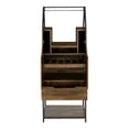 thumbnail image 4 of Furniture of America Robble Industrial Wood Wine Cabinet in Light Hickory Brown, 4 of 5