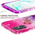 thumbnail image 5 of SOGA Rhinestone Liquid Quicksand Cover Cute Girl Phone Case Compatible for Samsung Galaxy S20 Case,with Embedded Ring for Magnetic Car Mounts and Lanyard - Purple / Pink, 5 of 5