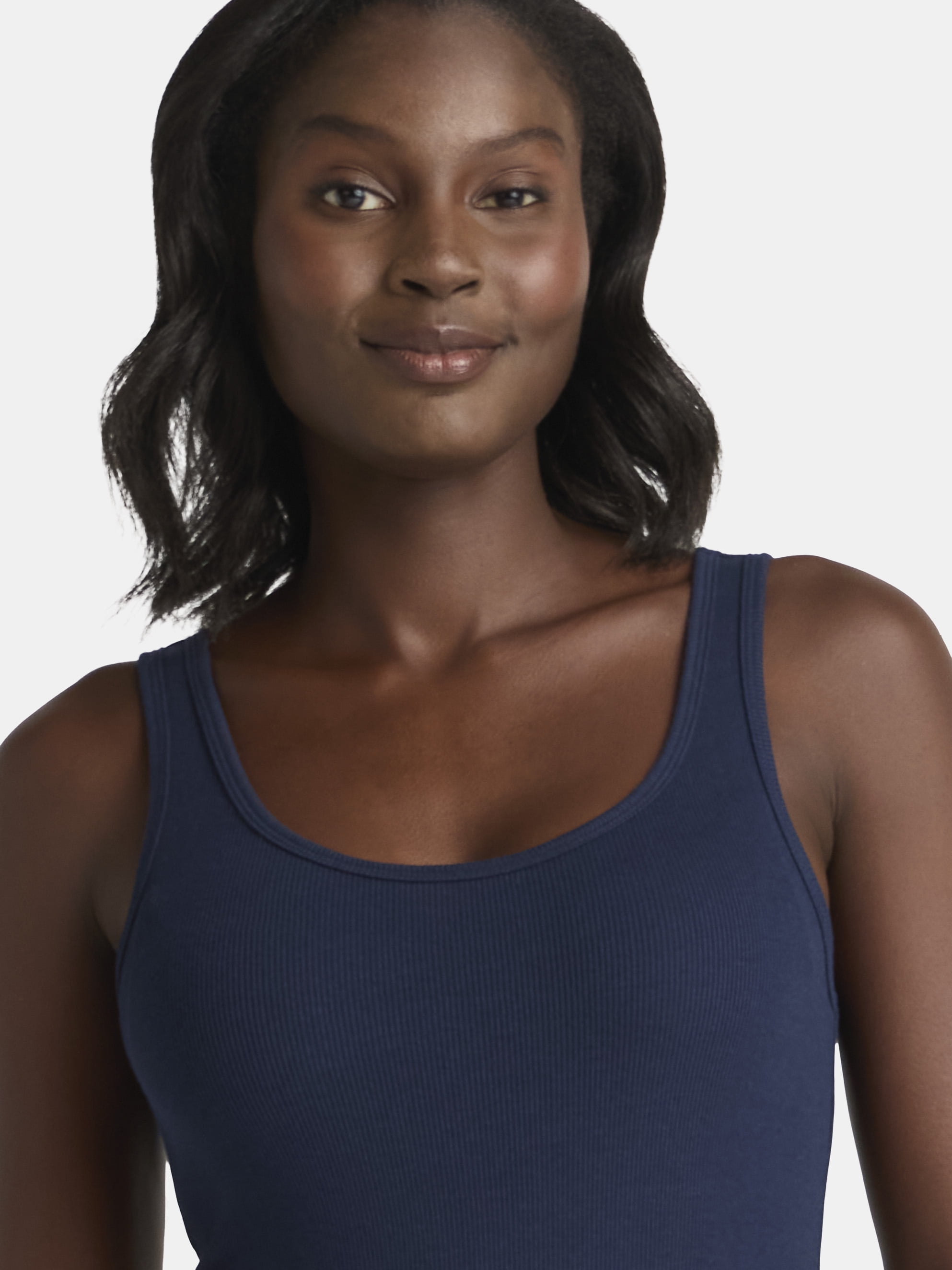 Time and Tru Women's Ribbed Tank Top, Sizes XS-XXXL