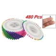 thumbnail image 2 of 480 Pcs Couture Localiser Droite Broches Imitation Perles de Tête Aiguilles (Multicolore), 2 of 8