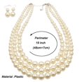 thumbnail image 3 of Collier Ras du Cou Chaîne de Perles Collier Perle Personnalisé Perle Ronde Collier Foulard Grande Perle Simulée Collier Ras du Cou Perle Artificielle pour Femmes, 3 of 5