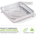 thumbnail image 2 of Stock Your Home 9x9 Aluminum Foil Pans - 8.75" L Rim (30 Pack) Square Tins for Toaster Oven- Cooking Lasagna, Casserole, and Doing Food Prep - Disposable Baking Pan for Cake or Brownie Dish, 2 of 7