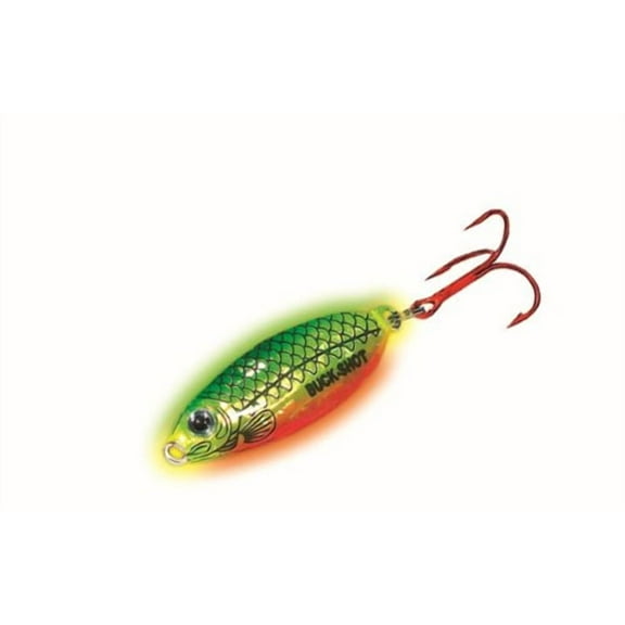 Northland Buck Shot Rattle Spoon (3/8-Ounce, Glow Firetiger)