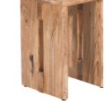 18 in. Solid Acacia Wood End/Side Table with Curved Edges, Modern