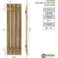 thumbnail image 2 of Ekena Millwork 15 1/2"W x 70"H Americraft Four Board (2 Batten) Exterior Real Wood Spaced Board-n-Batten Shutters (Per Pair), White, 2 of 10