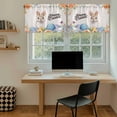 thumbnail image 5 of Happy Easter Tier Curtains 24 Inch Length, Spring Watercolor Bunny Eggs Flowers Cafe Short Curtains for Bathroom Over Sink, Small Kitchen Curtain Light Filtering Tiered Drapes 2 Panels 27.5"Wx24"L, 5 of 8