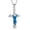 Blue, variant on Personalized Cross Urn Necklace for Cat Ashes Cat Cremation Keepsake Memorial Jewelry for Ashes for Cat Lover