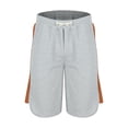 thumbnail image 4 of CaComMARK PI Shorts for Men Waffle Athletic Running Shorts Fashion Casual Drawstring Elastic Printing Design with Pockets Shorts Gray 12(3XL), 4 of 5