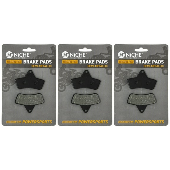 Niche Brake Pad Set for Arctic Cat 400 Semi-Metallic Snowmobile 3 Pack 519-KPA2231D