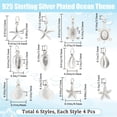 thumbnail image 2 of Charm Beebeecraft, 24 unidades, diseño de animales marinos y oceánicos chapados en plata 925, 2 of 7