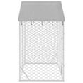 thumbnail image 3 of vidaXL Outdoor Dog Kennel Silver Galvanized steel, polyethylene Large, 3 of 5
