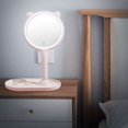 thumbnail image 3 of Makeup Mirror Plastic Rechargeable Vanity Mirror Desktop Mirror with LED Light, 3 of 10