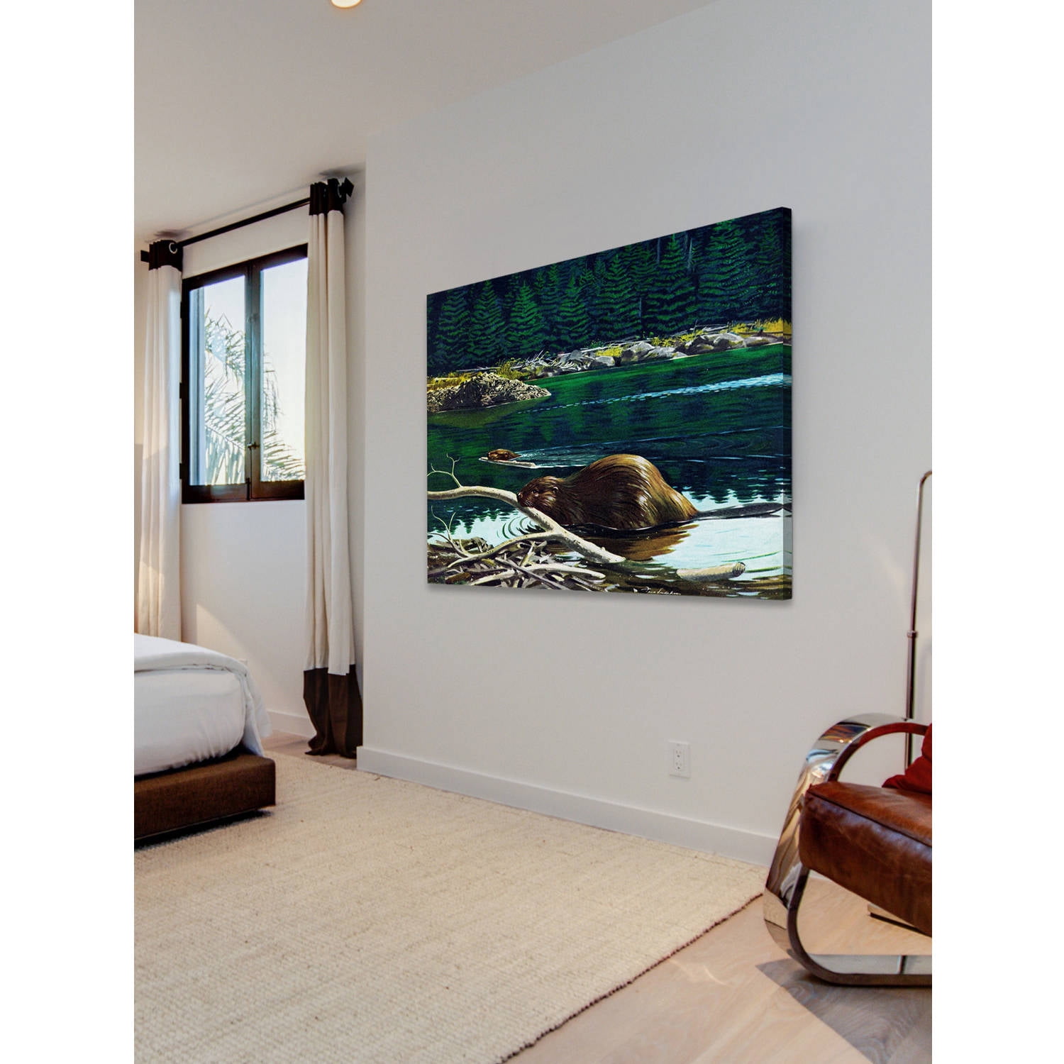 "Lowland Beaver" Painting Print on Wrapped Canvas