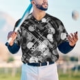thumbnail image 6 of Daiia Seamless Pattern With Skulls Mens Baseball Jersey Button Down Shirts Short Sleeve Sports Uniforms-XX-Large, 6 of 9