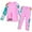 A Flamingo Pink, variant on Girls Swimsuit UPF 50+ Blue Rash Guard Shirts 3-12 Years