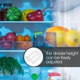 thumbnail image 3 of LABELEPH 6Pcs Height Adjustable Refrigerator Door Organizer in Transparent 12.00X5.00X2.80in, 3 of 8