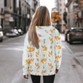 thumbnail image 3 of FOR U DESIGNS Ice Cream Corgi Womens Hoodie Sweater Long Sleeve Loose Pullover Sweatshirt for Women Trendy Graphic Hoodies Size 2XL Ladies Activewear Tops, 3 of 7