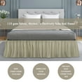thumbnail image 2 of PiccoCasa Brushed Microfiber Bed Skirt, Elastic Dust Ruffle, King Khaki, 2 of 9