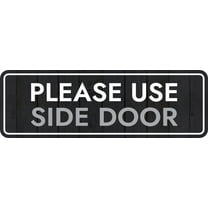 Standard Plus Please Use Side Door Wall or Door Sign | Health And Safety Office Signage - Medium