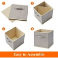 thumbnail image 3 of Lifewit Collapsible Storage Cubes 11 inch Foldable Fabric Bins Organizing Baskets, Light Grey, 3 of 9