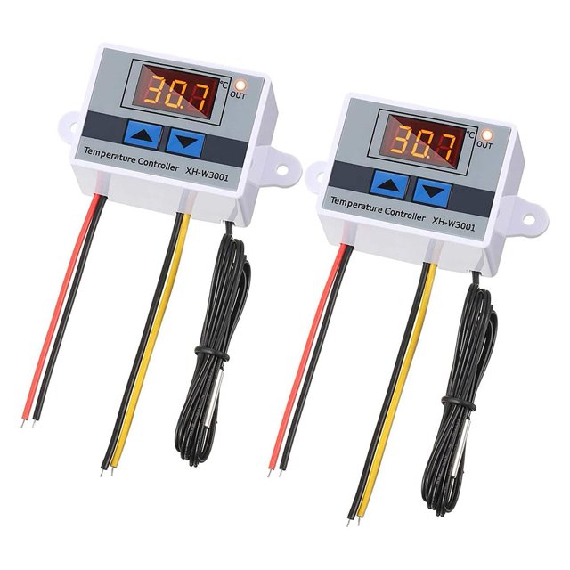 2 Pc for Xh-W3001 Thermostat Switch,Digital Led Controller With Waterproof Probe 24V/240W