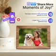 thumbnail image 5 of TEMASH Smart Digital Picture Frame WiFi, 10.1 inch Wood Grain Plastic Electronic Photo Frame 32GB Storage Support TF Card IPS Touchscreen, Auto-Rotate Share Photos Wishes, Best Gift, 5 of 12