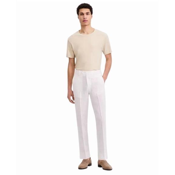 Nautica Mens Modern fit Linen Dress Pants 40 / 32 White Solid