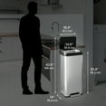 thumbnail image 6 of iTouchless 20 Gal SoftStep Stainless Steel Step Kitchen Trash Can with AbsorbX Odor Filter Brushed Silver.=, 6 of 7