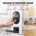 thumbnail image 3 of VEVOR Fingerprint Door Lock, with Fingerprint/Keypad Code/Key, One-Time and Anti-Peeking Password,Silent Mode,Constant Unlock Mode,Aluminum Alloy Panel,Electronic Keypad Deadbolt for Entry Doors, 3 of 9