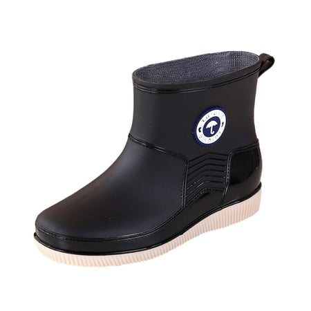

Dyfzdhu Short Water Shoes With Cotton For Warmth Daily Waterproof Shoes Fashionable Women Rain Boots Rain Shoes