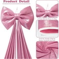 thumbnail image 3 of Christmas Tree Topper Bow，67x16 Inch Velvet Extra Large Room Decor Ribbon Bow for Wedding Engagement Birthday Party，Giant Xmas Bow Decorations for Home Wreath Door Wall(Pink), 3 of 14