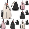 thumbnail image 4 of Pickleball Shoulder Bag Sports Bag with Paddle Holder Water Bottle Pocket for Travel, 4 of 5