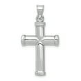 thumbnail image 1 of Pendentif Croix Polie en Or Blanc 14K, 1 of 2