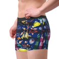 thumbnail image 2 of Yiaed Sea Inhabitans and Herb Print Men's Soft Cotton Boxer Shorts Breathable Boxers Underwear Moisture-Wicking Underwear Stretch Boxer Briefs for Man-Medium, 2 of 5
