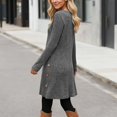 thumbnail image 5 of DuoJiaJ Womens Knit Dress, Crew Neck with Pockets Long Sleeve Dresses Gray S-2XL, 5 of 7