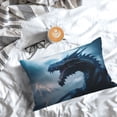 thumbnail image 5 of Fuzoiu Blue Thunder Storm Dragon Print Pillow Case with Hidden Zipper,Pillow Covers,Soft and Comfortable Pillowcase-14"x20", 5 of 6